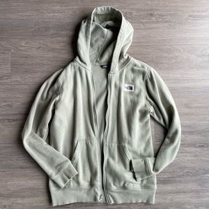 North face sage green sweatshirt